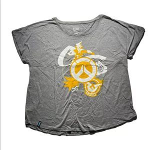 Blizzard Entertainment Overwatch Tracer Logo Women’s Gray Shirt Size 2XL
